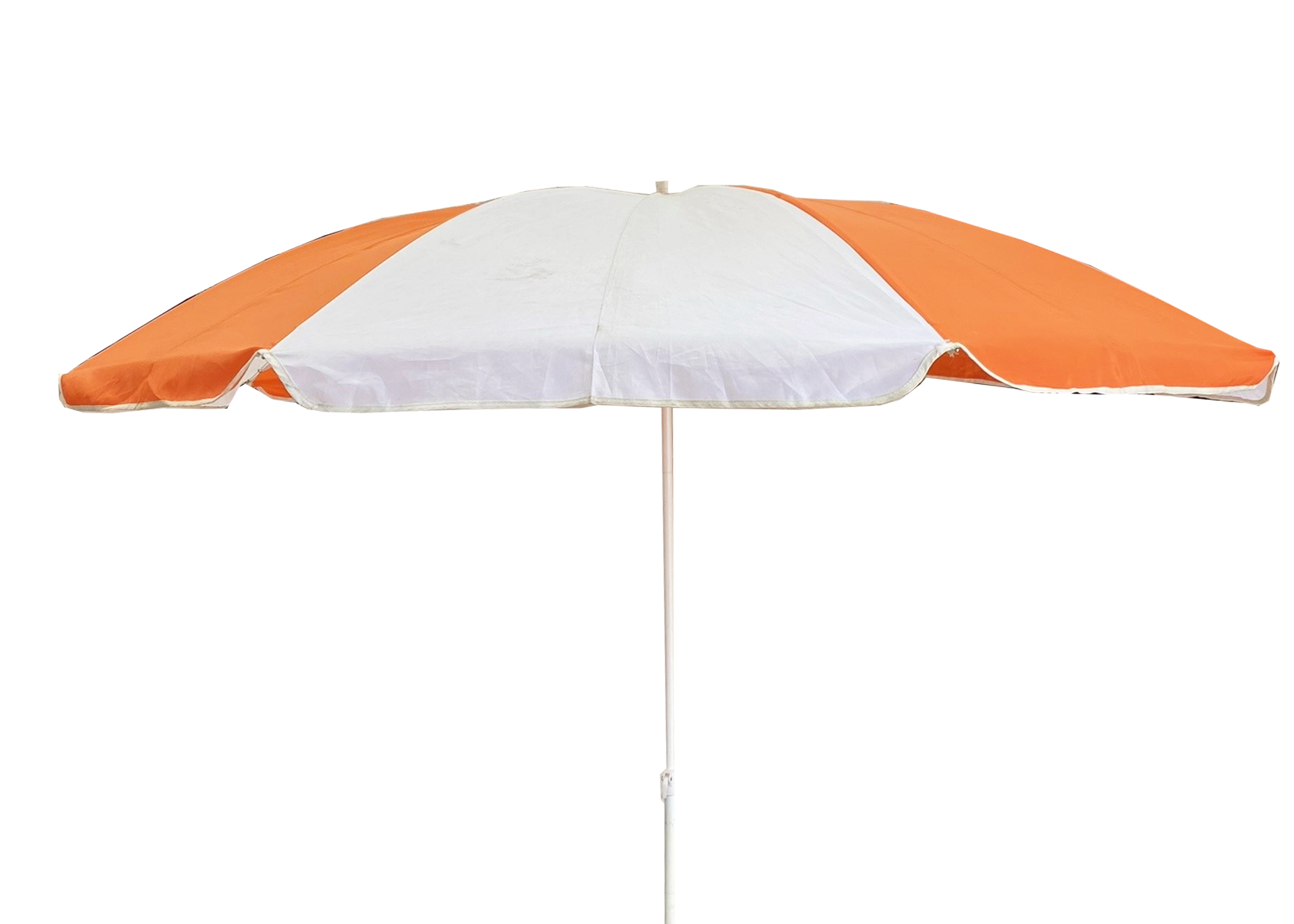 Beach Umbrella Orange + White Stripe (D: 2m) 