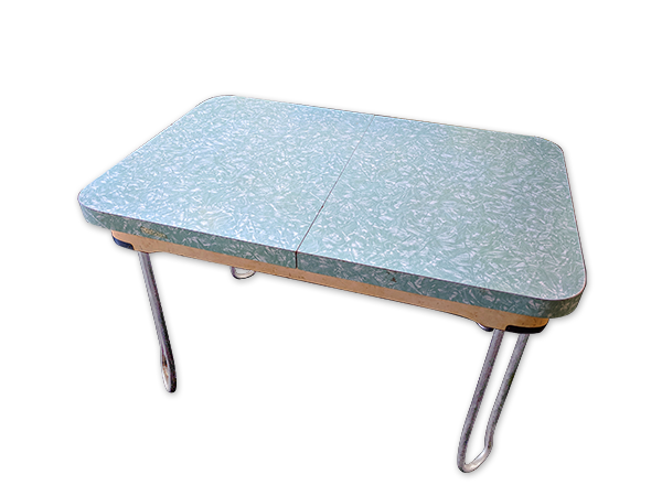 Formica Kitchen Table 020 Green (0.8m x 1.2m x 0.8m) [p= 3]