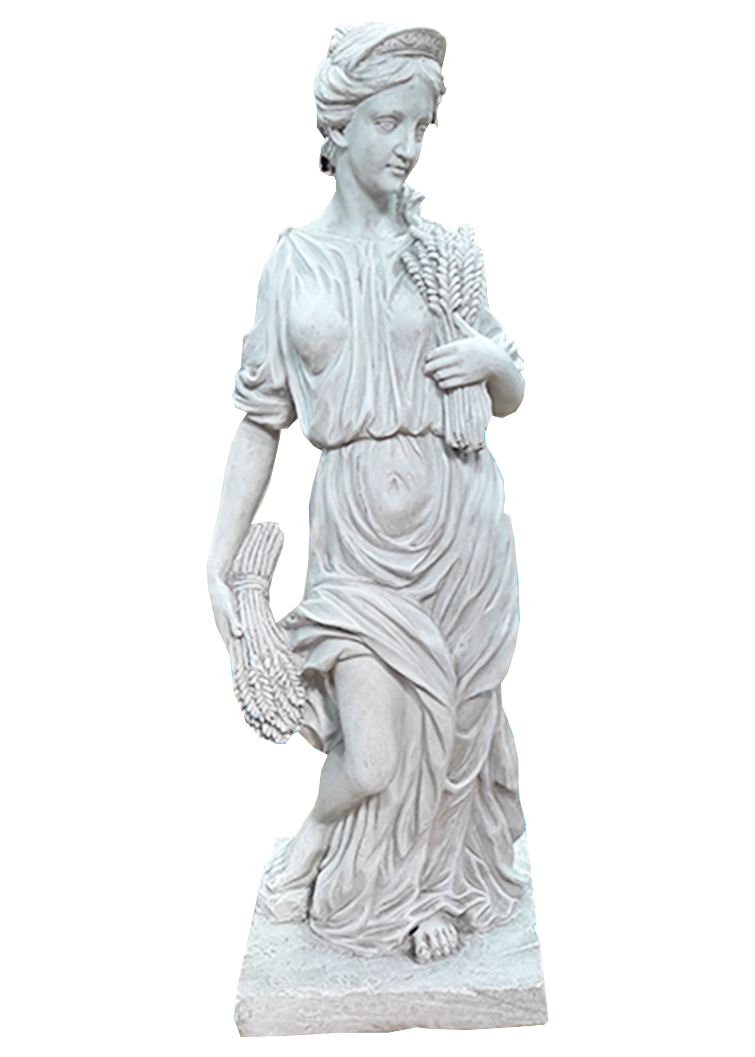 Greek Woman w/ Wheat Statue (H: 63cm)