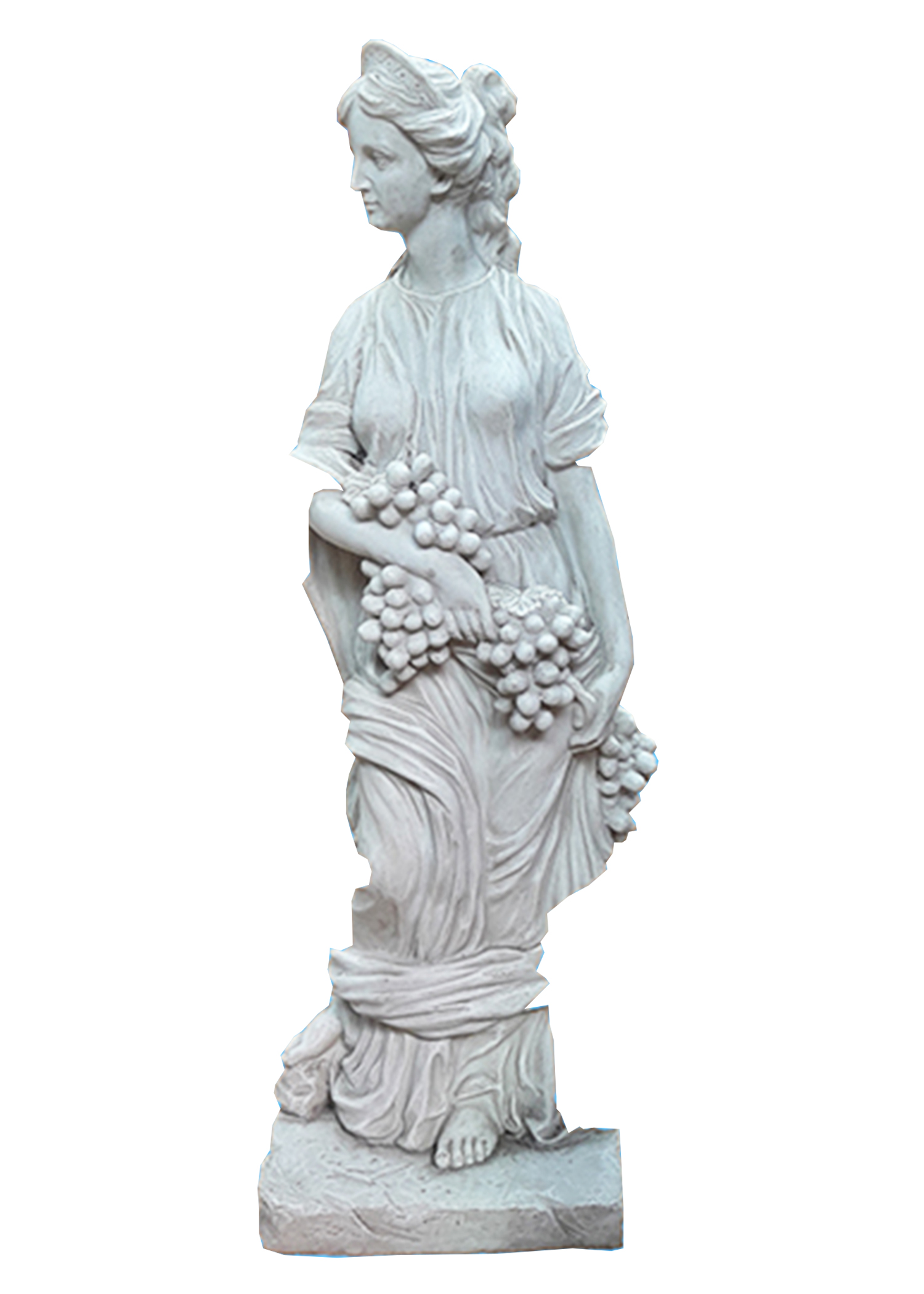 Greek Woman w/ Grapes Statue (H: 65cm)