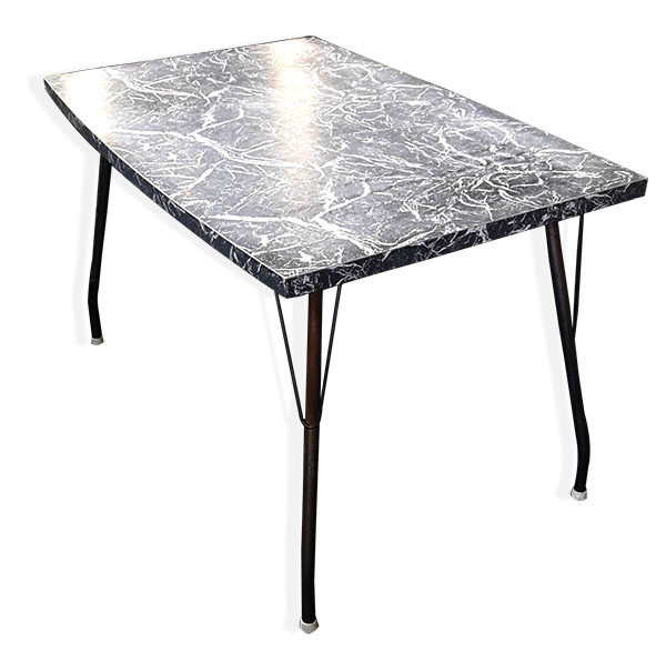 Formica Kitchen Table 021 Grey Mottled. (120 x 78 x 74cm)