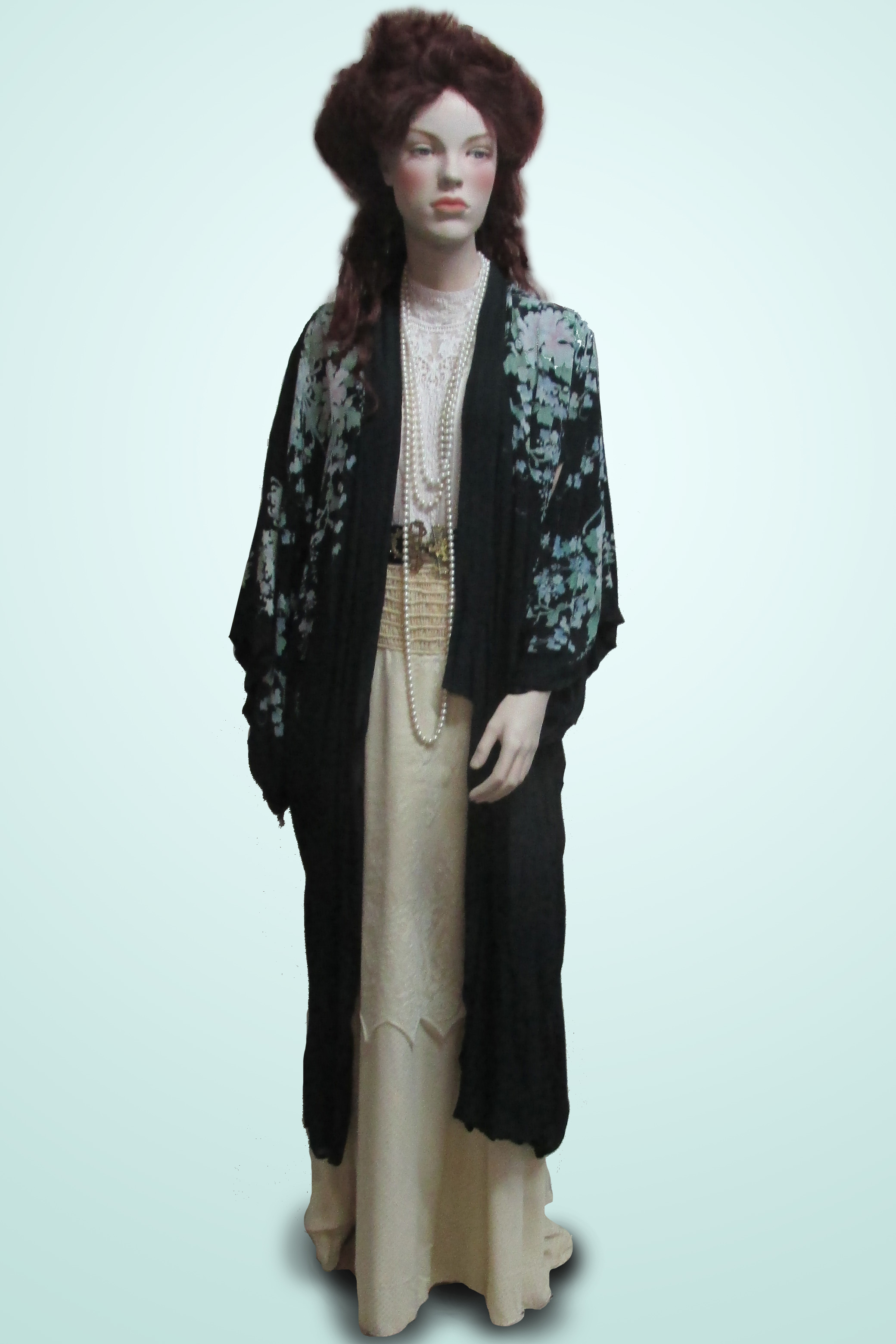 Kimono Dressing Gown Black Silk