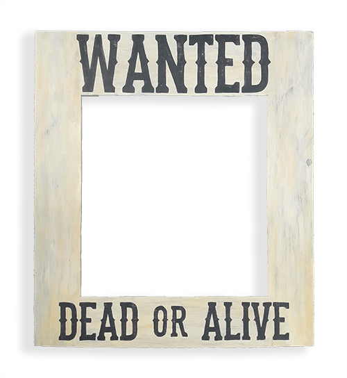 Wanted Frame 'Dead or Alive' (H: 75cm x W: 61cm)
