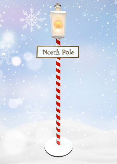 Santa’s North Pole Lamp (H: 2.3m W+D: 0.5m)