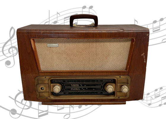 Radio Wooden Large #1 Ultimate w/ Handle (H: 35cm x L: 57cm x W:30cm)