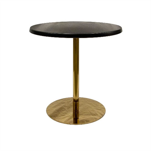 Cafe Table Ideal Black Round Top On A Gold Base 700d Or 800d X 750h First Scene Nz S Largest Prop Costume Hire Company Gold Base 700d Or 800d X 750h, Round Cafe Table Nz