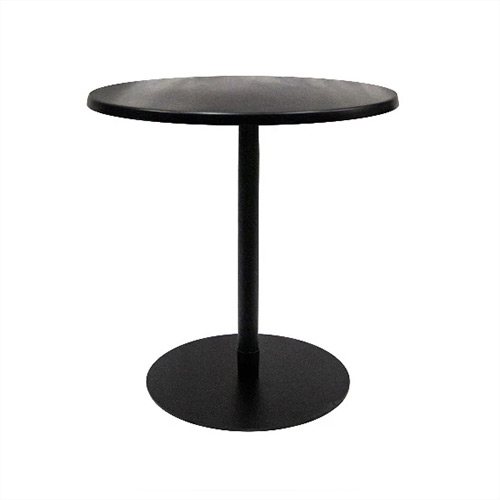 Ideal Cafe Table Black round top on a black base 700D or 800D x 750H
