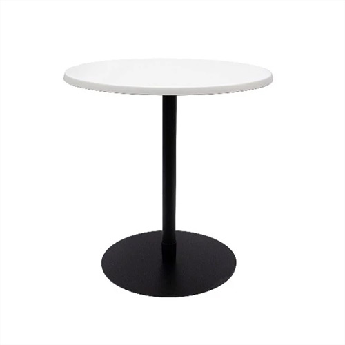 Ideal Cafe Table Ideal White round top on a black base 700D or 800D x  750H