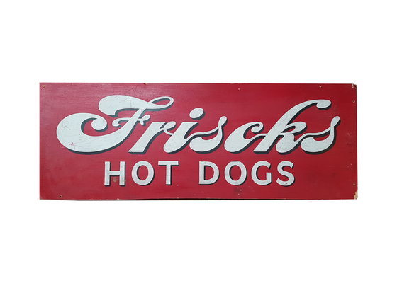 SIGN: Friscks Hot Dog (W: 1m x H: 0.4m)