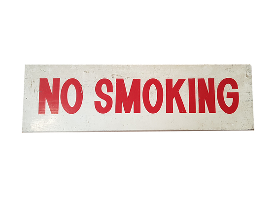 SIGN: No Smoking (W: 0.92m x H: 0.24m)