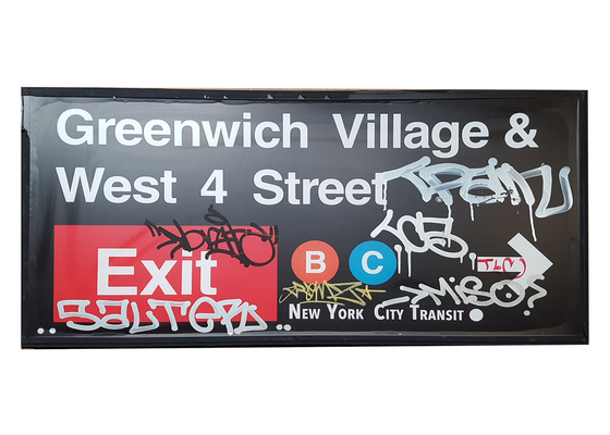 SIGN: Greenwich Village (W: 1.2m x H: 0.6m)
