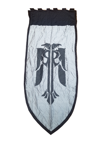 Banner Silver and Black Griffin Insignia (L 2.2m x W 0.67m)