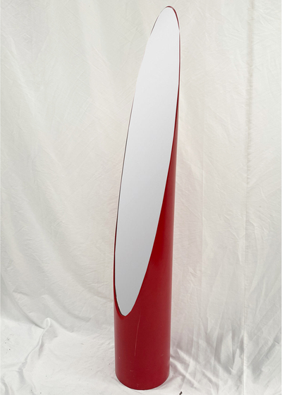 Standing Mirror Red Oval (H: 1.2m)