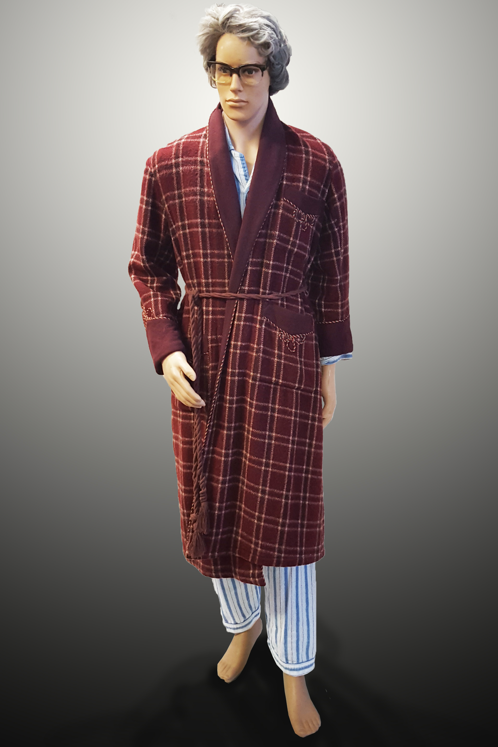 Vintage 1950s-60s Mens Plaid Flannel Robe//old Man Grandpa - Etsy