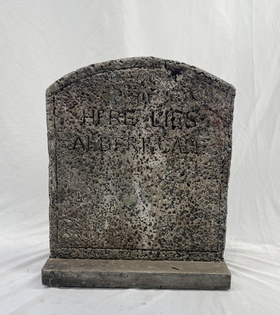 Gravestone Small #22 - Here Lies Albert (W: 0.5m x H: 0.61m)