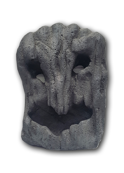 Gargoyle Head #1B Gnarled Wooden Face (H: 0.5m x W: 0.4m)