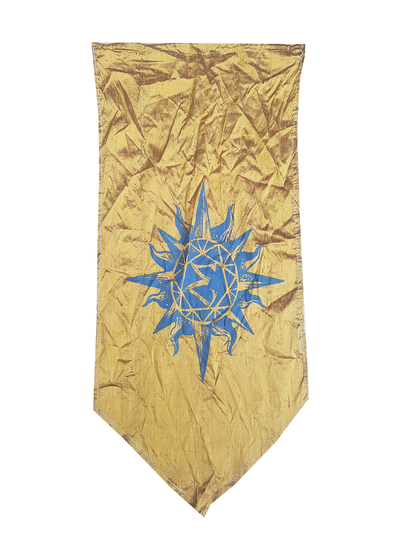 Banner Gold and Blue Sun (H: 0.68m W: 0.33m)