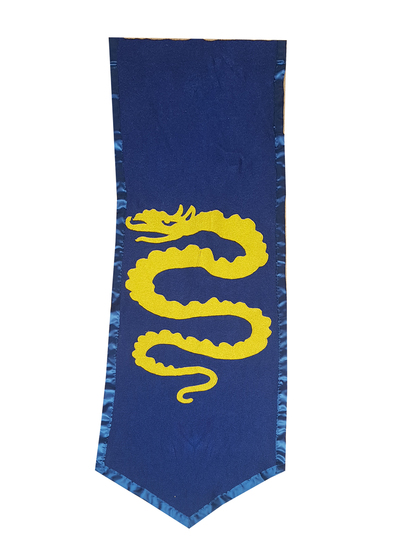 Banner Blue w/ Yellow Dragon (H: 1.7m W: 0.57m)