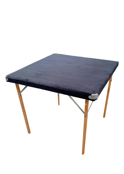 Card Table Black Velvet  (H: 66cm x W+L: 73cm)