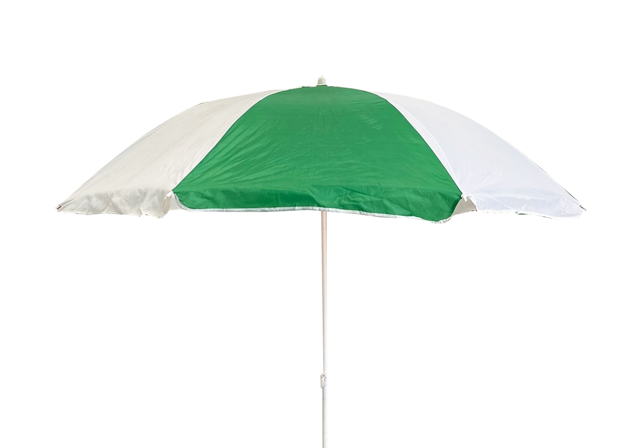 Beach Umbrella Green + White Stripe (D: 2m)