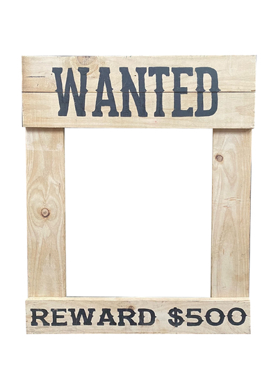 Wanted Frame ‘Reward $500’ (H: 80cm x W: 60cm)