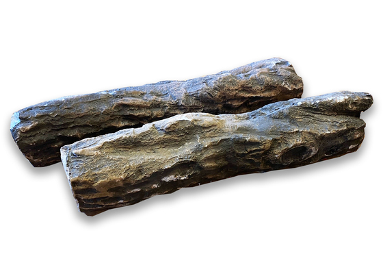Fake Burnt Log (L: 58cm x W: 11cm x H:12cm)