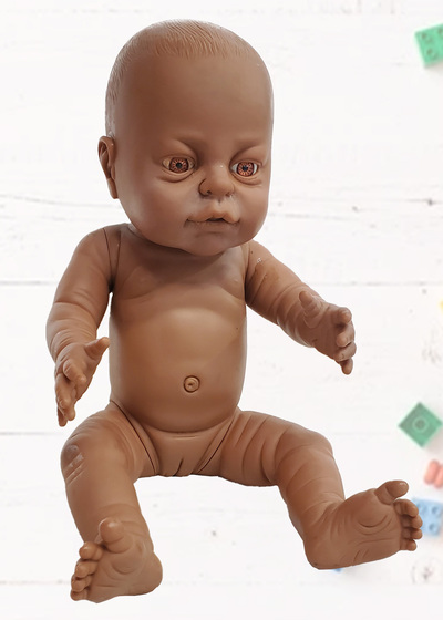 Anatomically correct New-born Baby Doll Darker Skinned Female