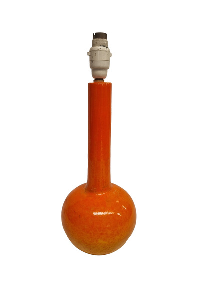 Orange Table Lamp w/ Shade #12 (H: 42cm x  Base Dia: 10cm) - Not Working