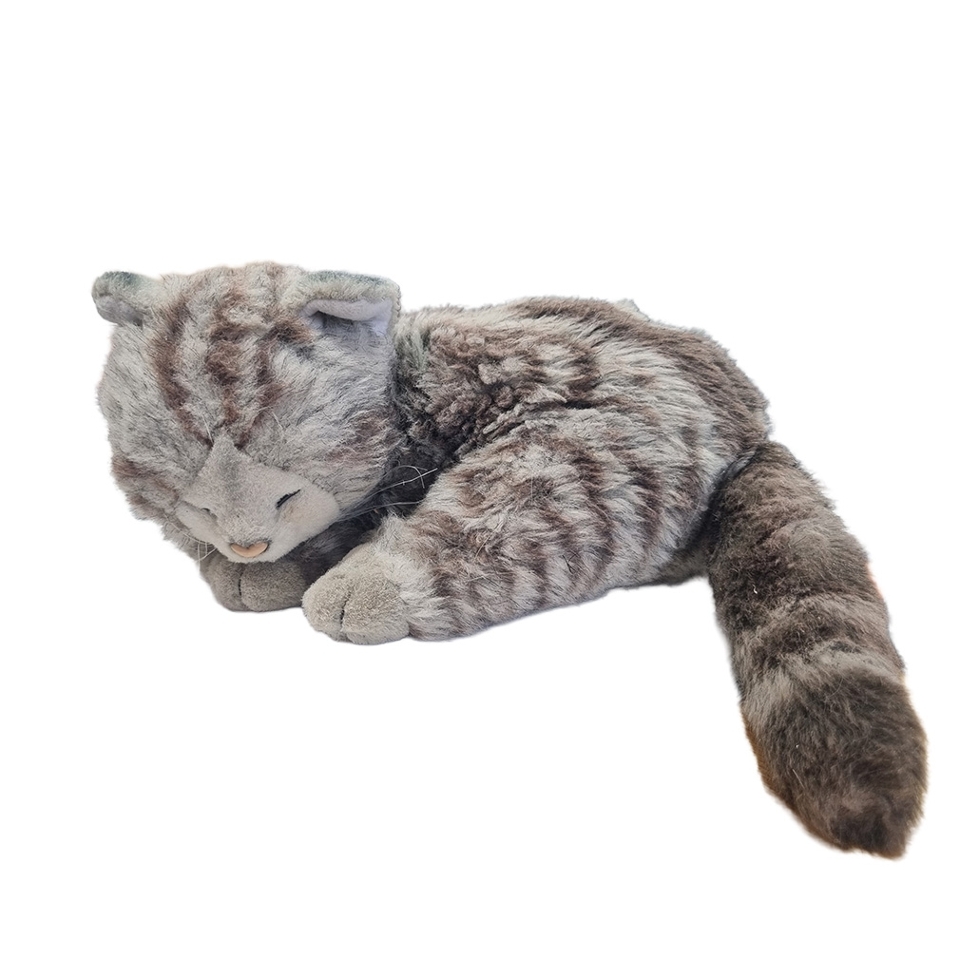 Grey Cat - Sleeping (H: 10cm x L: 23cm x W: 20cm)