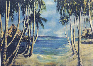 Tropical Beach with Hut (6m x 4m)