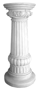 Plinth (f) Ornate White Round (0.8m) [x=2]