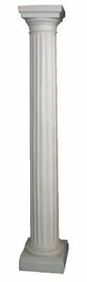 Column (H) Doric Plastic White (H: 1.58m)