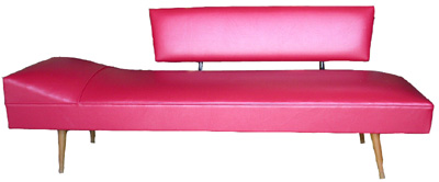 Chaise Lounge #06 Retro Red Vinyl