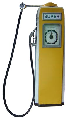 Petrol Pump Yellow (H175cm x W50cm x D40cm)