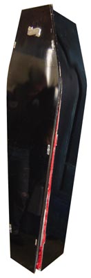 Coffin #03  Black Lacquer (1.8m x 0.8m x 0.4m approx)