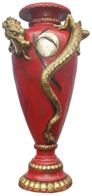 (a) Urn Chinese Dragon Red/Gold (1.4m) [x=2]