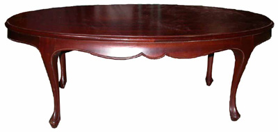 Oval Coffee Table 007 Mahogany H38cm W107cm D55cm First Oval Coffee Table 007 Mahogany H38cm W107cm D55cm