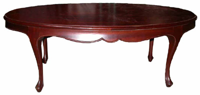 Oval Coffee Table #007 Mahogany Oval (H38cm W107cm D55cm)