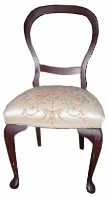 Dining Chair #007 Victorian Balloon Back Cream [x= 3]
