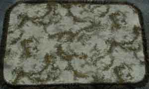 Rug Retro swirl Cream w/Brown  green 1.05m x 1.5m)