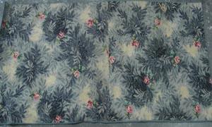 Rug Floral Grey w/pink  green  black (0.95m x 2.1m)