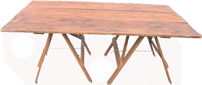 Trestle Table Rustic 1 H85cm W180cm D90cm X 2 First Scene Trestle Table Rustic 1 H85cm W180cm