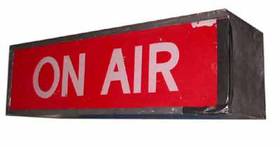 Studio Sign On Air  Red (0.3m x 0.9m x 0.3m)