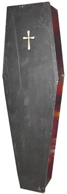 #05 Coffin Black Plywood (display only lid does not open) (1.9m x 0.58m x 0.31m)