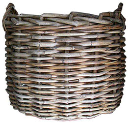 Giant Round Cane Baskets (H: 60cm x D: 70cm)