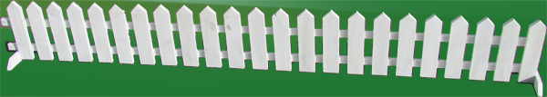 Mini White Picket Fences (W: 2m x H: 0.3m)