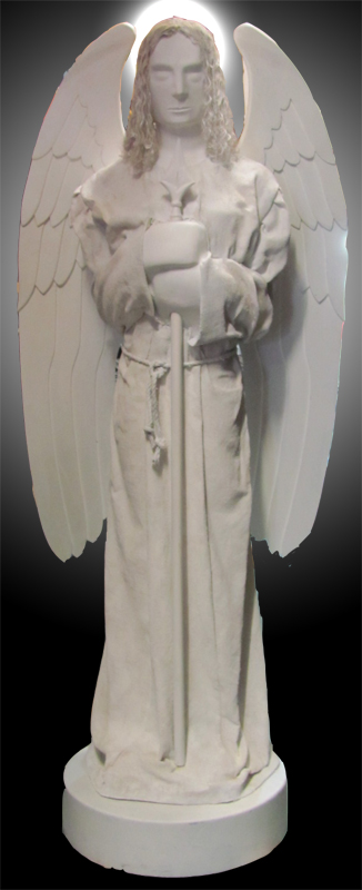White Angel With Spear (H: 2.5m x W: 1m)