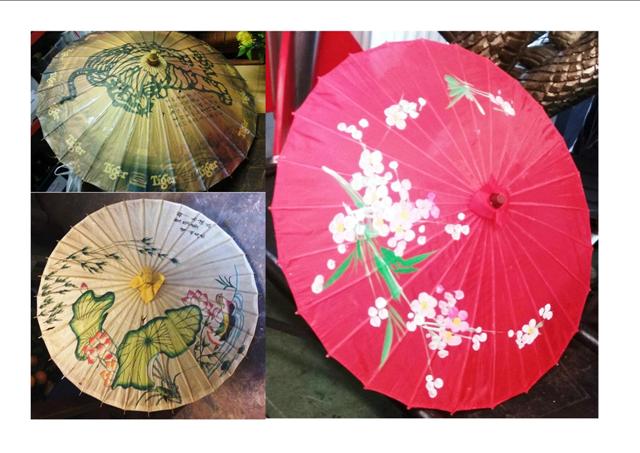 Parasols Oriental assorted.