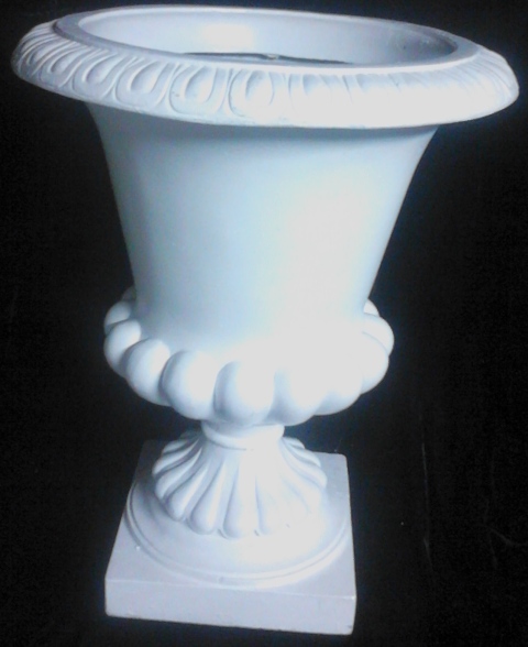 (l) Urn Pedestal White Square Base (H60cm) 4 available.