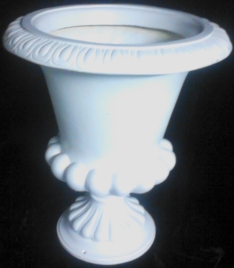 (R) Urn Pedestal White Round Base (H60cm) 4 available.
